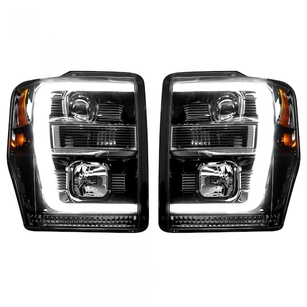 08-10 F250/F350/F450/F550 PROJECTOR HEADLIGHTS W/HIGH POWER OLED HALOS